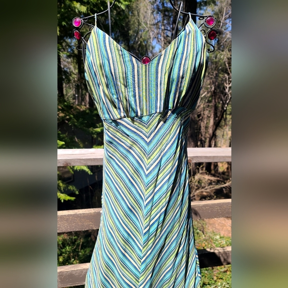 Angie sea color STUNNING spaghetti strapped corset tie dress szL - Picture 2 of 7